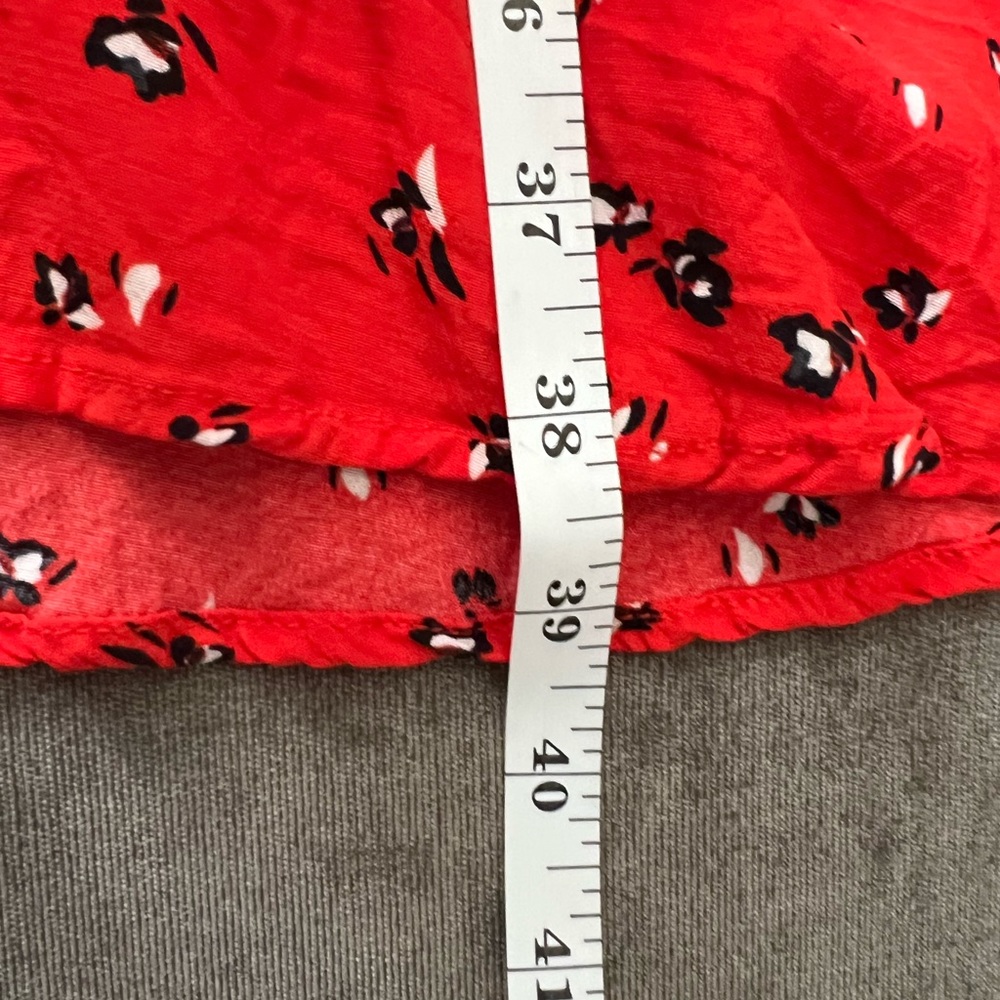 Gap size XXL Short Sleeve Midi Red Dress with Pockets - Picture 11 of 11